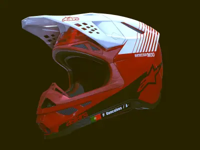 Alpinestars Supertech M10 Helmet Low-poly 3D model