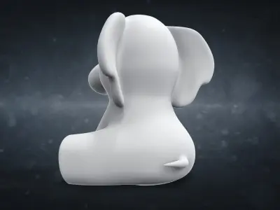 Elephant souvenir model 3D print model