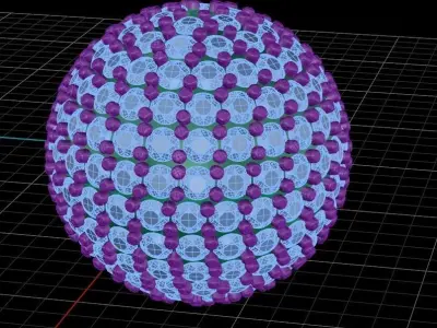 The ball with diamonds pave 3D print model