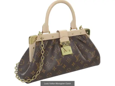 Louis Vuitton Monogram Clutch  3D Model Pack