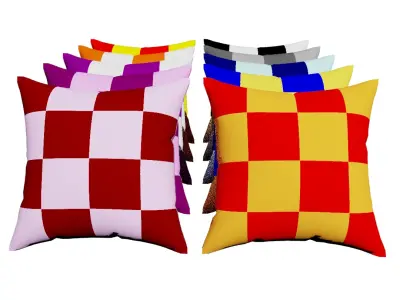 Pillows multi-colors 3D model