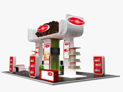 Booth Exhibition Stand a489b 3D model