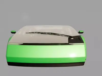 Futuristic Electric Crossover Car Low-poly 3D model