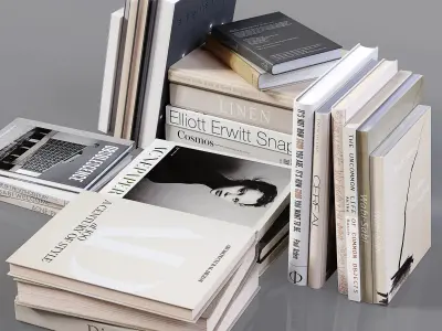 Book Stack Set 07 3D model