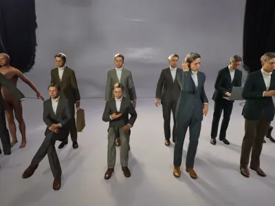 Modular Character - Asian Business Man - ME2 Low-poly 3D model