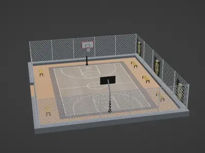 Basketball Stadium - Indiana Pacers Low-poly 3D model
