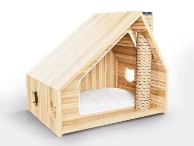 Cat House 3 types Pack 3D model