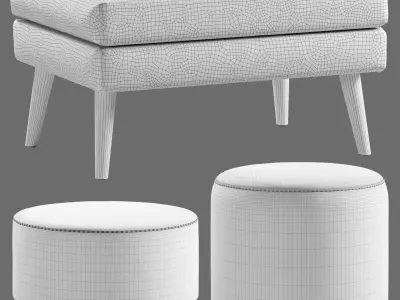 La Redoute Interieurs Semeon Ottomans Set 100 3D model
