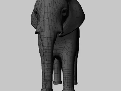 Rigged-Animated Elephant 3D model