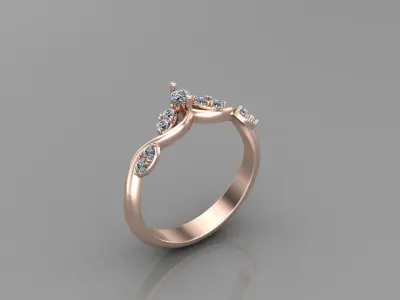 Solitaire Ring SR71 Version 1 3D model