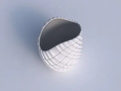 Bowl compressed and twisted with strange tiles 3D print model