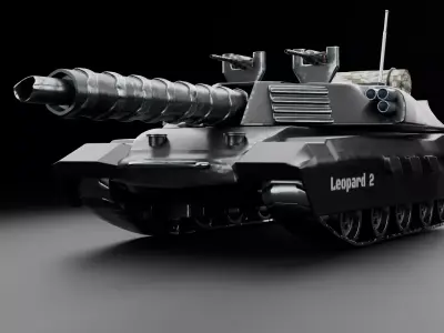  Leopard 2A4 Main Battle Tank 3D model Low-poly 3D model