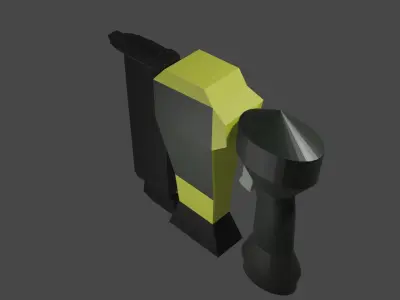 Low poly Nail gun - game ready  Free low-poly 3D model