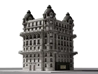 Parisian Haussmann Apartment Building 3D model