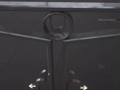  subway train station steel roof system Low-poly 3D model