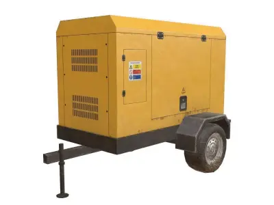 Electric Generator Low-poly 3D model