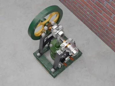 Double Acting Oscillating Steam Engine H Muncaster 3D model