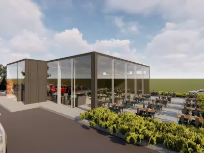 Restaurant und Cafe Design 3D model