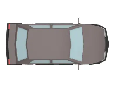 Stylized Set of Cars Low-poly 3D model