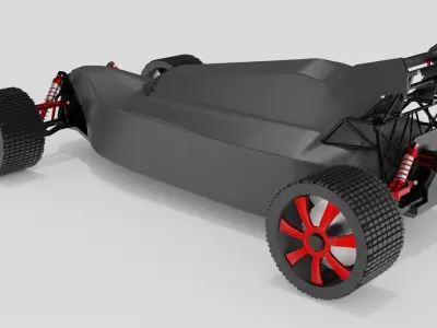 Buggy RC Car  Low-poly 3D model