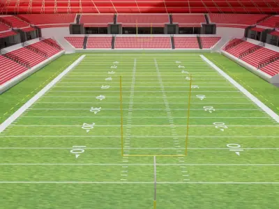 American Football Stadium Low-poly 3D model 16