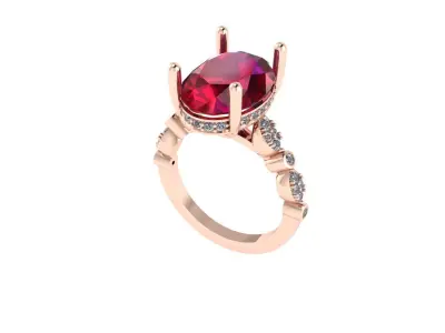 Women diamond ring 3d render  3D print model