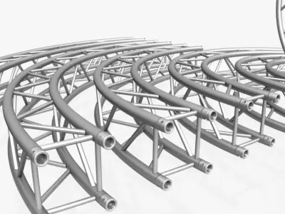 Circle Square Truss Modular Collection - 10 PCS Modular 3D model