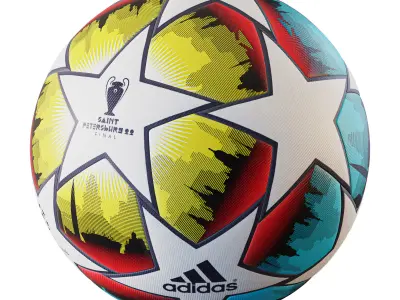 adidas UCL Competition St Petersburg Ball Low-poly 3D model