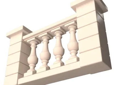 Baluster 06 Low-poly 3D model