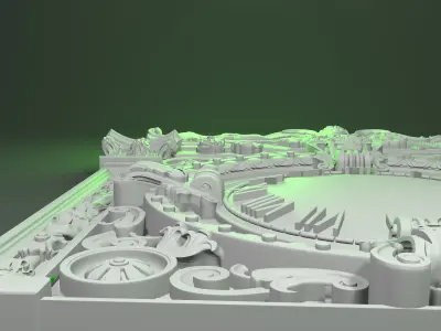 Clock with roman numerals for CNC milling or 3D printing  3D print model