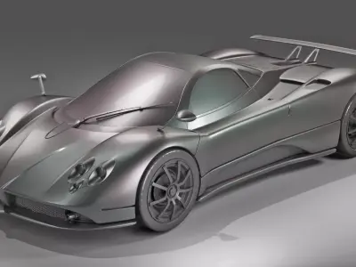Pagani Zonda F - 3D model Low-poly 3D model