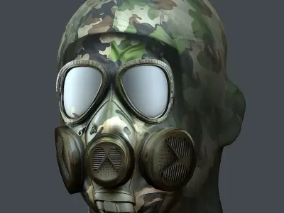 Helmet 3d model military combat Military Low-poly Low-poly 3D model 70