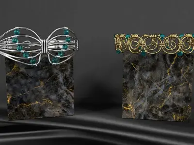 Bracelet made of wire 3D model