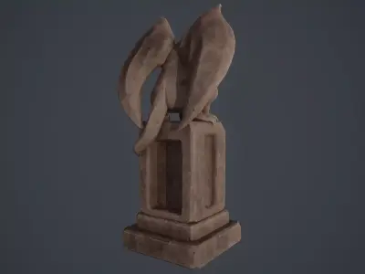 Gargoyle Statue Low-poly 3D model