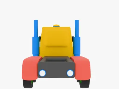 Cartoon truck 3D model by maheshkankad8