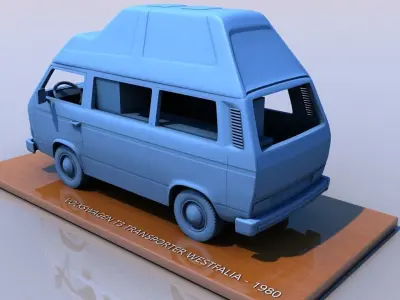 VOLKSWAGEN T3 TRANSPORTER WESTFALIA - 1980 3D print model