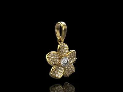 flower pendant model 284 3D print model