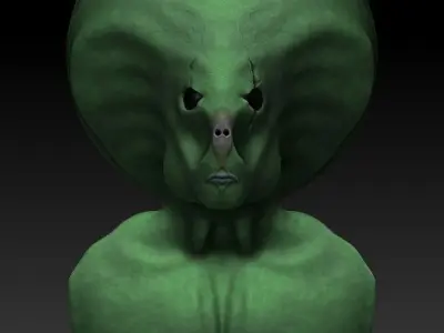 Alien Bust 3D print model