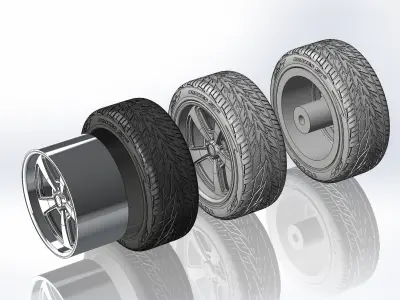 Custom wheels Ridler Style 652 20inch for your scale model 3D print model