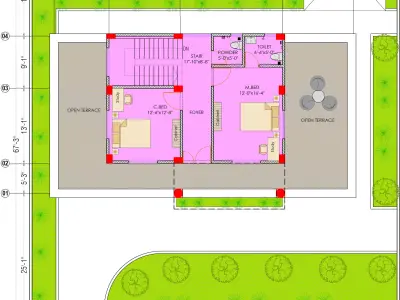 Modern Village House 3D model