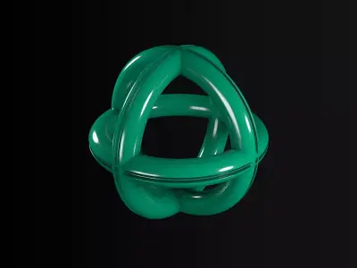 Spherical Rings Low-poly 3D model