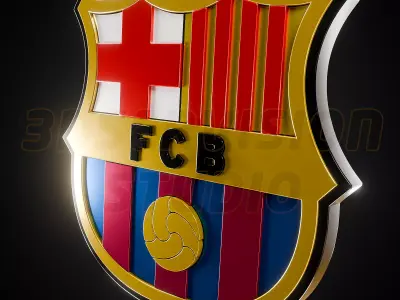FC Barcelona logo - Cinematic - 3D print 3D model