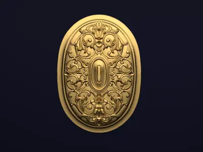 Classic decor ornament v-3D model 37 3D model