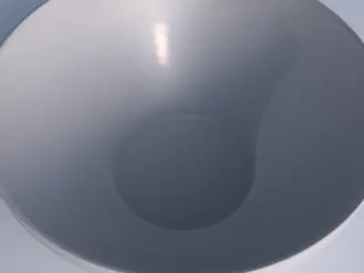 Bowl wide with smooth ribbons 3D print model