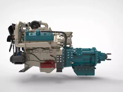 Marine diesel generator 3D model