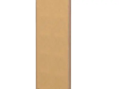 Oak Light Frame Wall Mirror 3D model