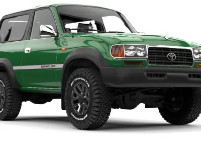 TOYOTA BORBUJA SERIE 80 3 DOORS  WITH SYNCHRONOUS CHANGES 3D model