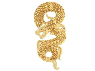 Luxury Chinese Dragon Pendant for Men  2570 3D print model