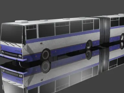Karosa B741 bus Low-poly 3D model
