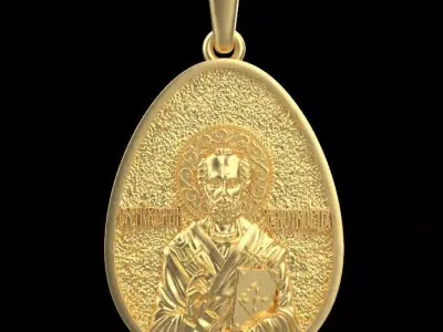 Saint Nicholas Pendant 30356 3D print model